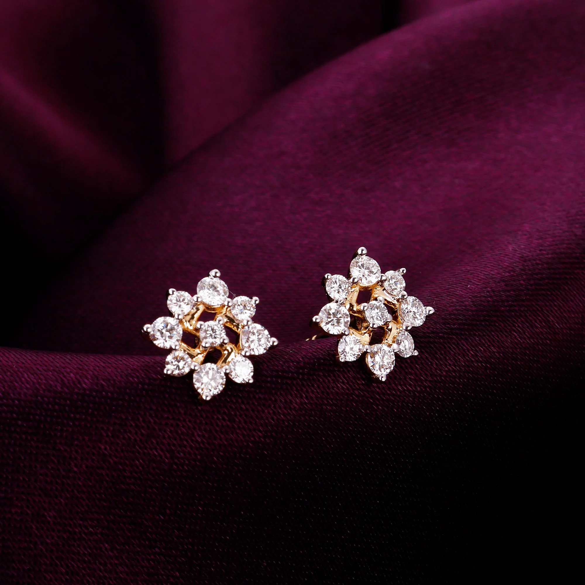 Gold Meadow Magic Diamond Earrings - Image 2