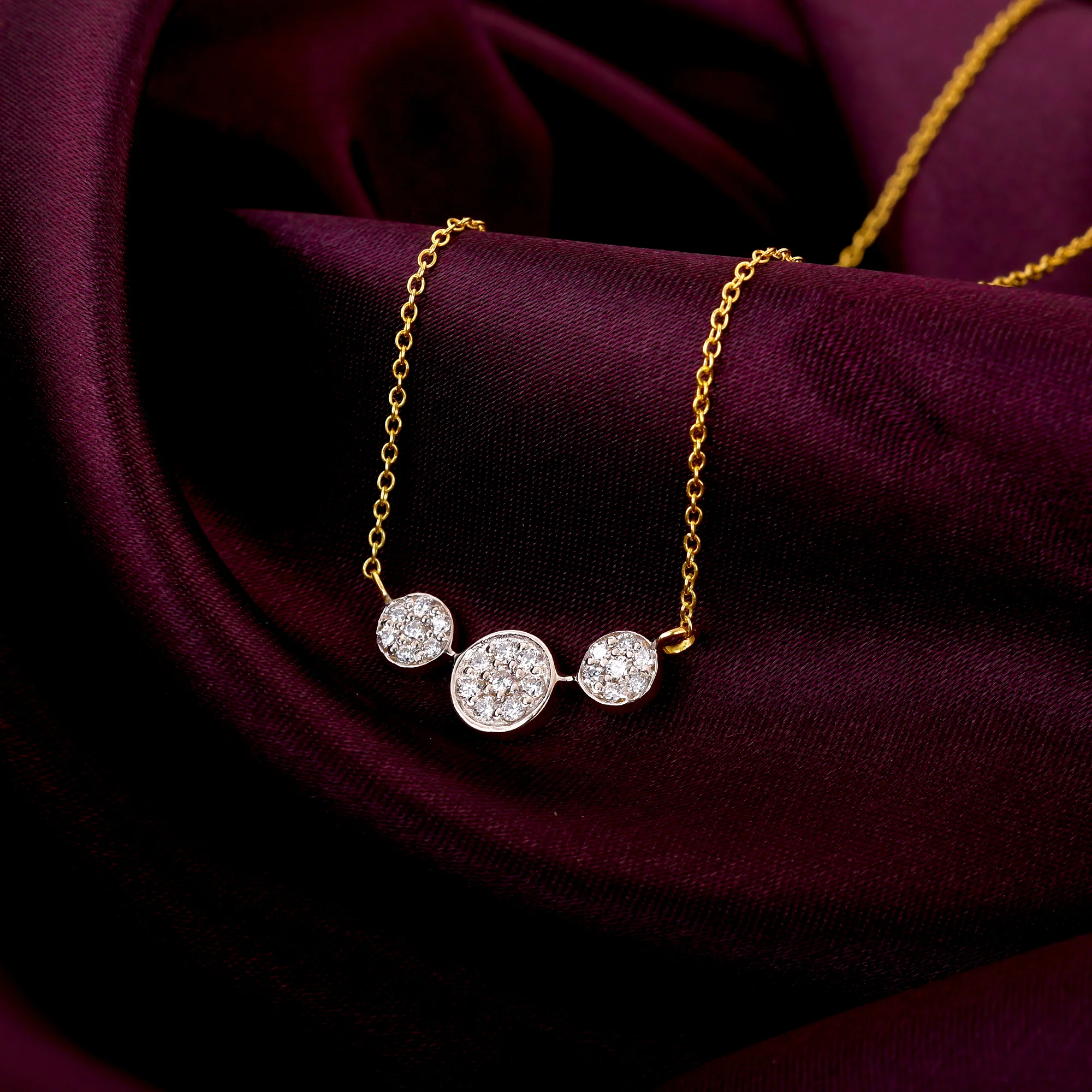 Gold Melting Hearts Diamond Necklace - Image 2