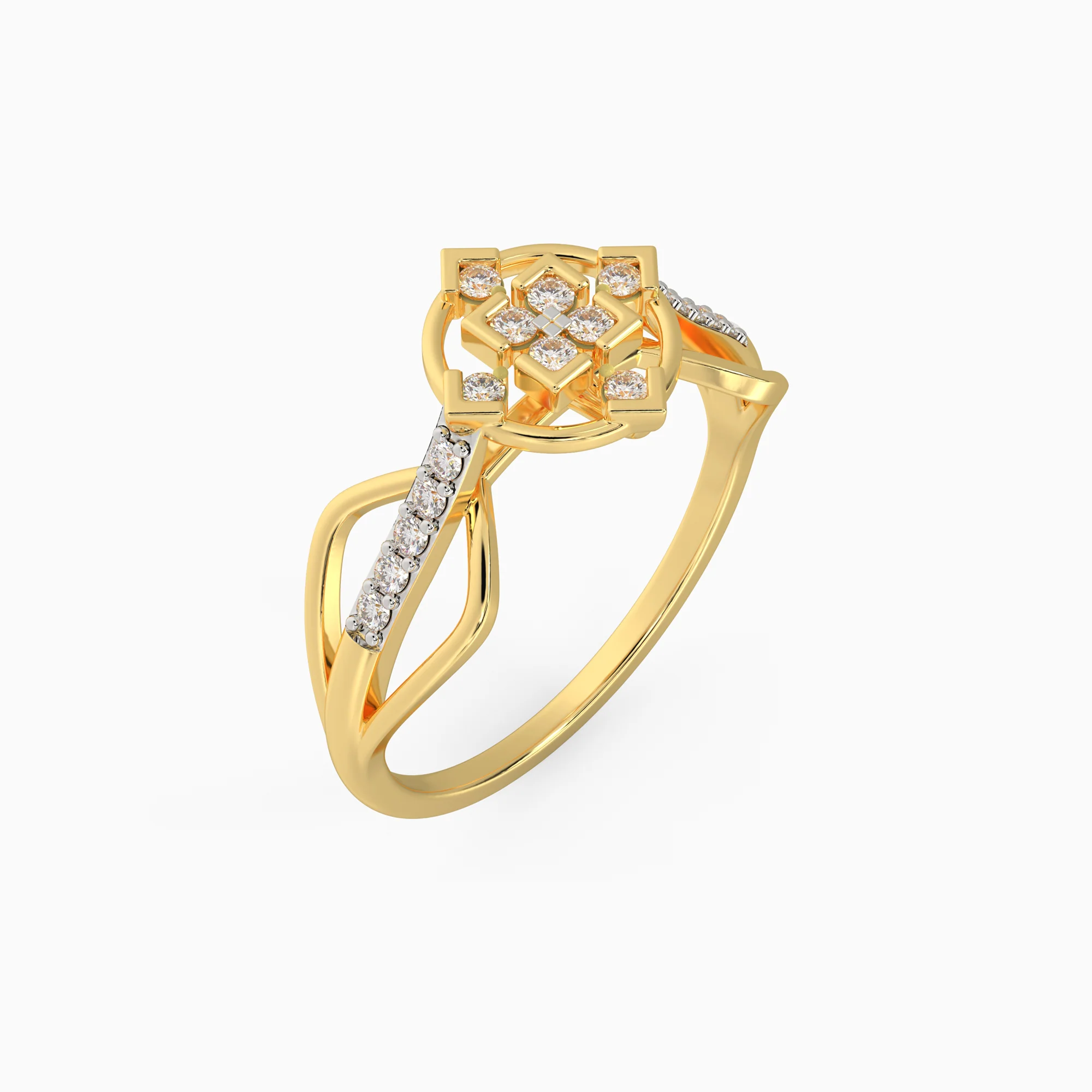 Gold Monumental Elegance Diamond Ring - Image 5