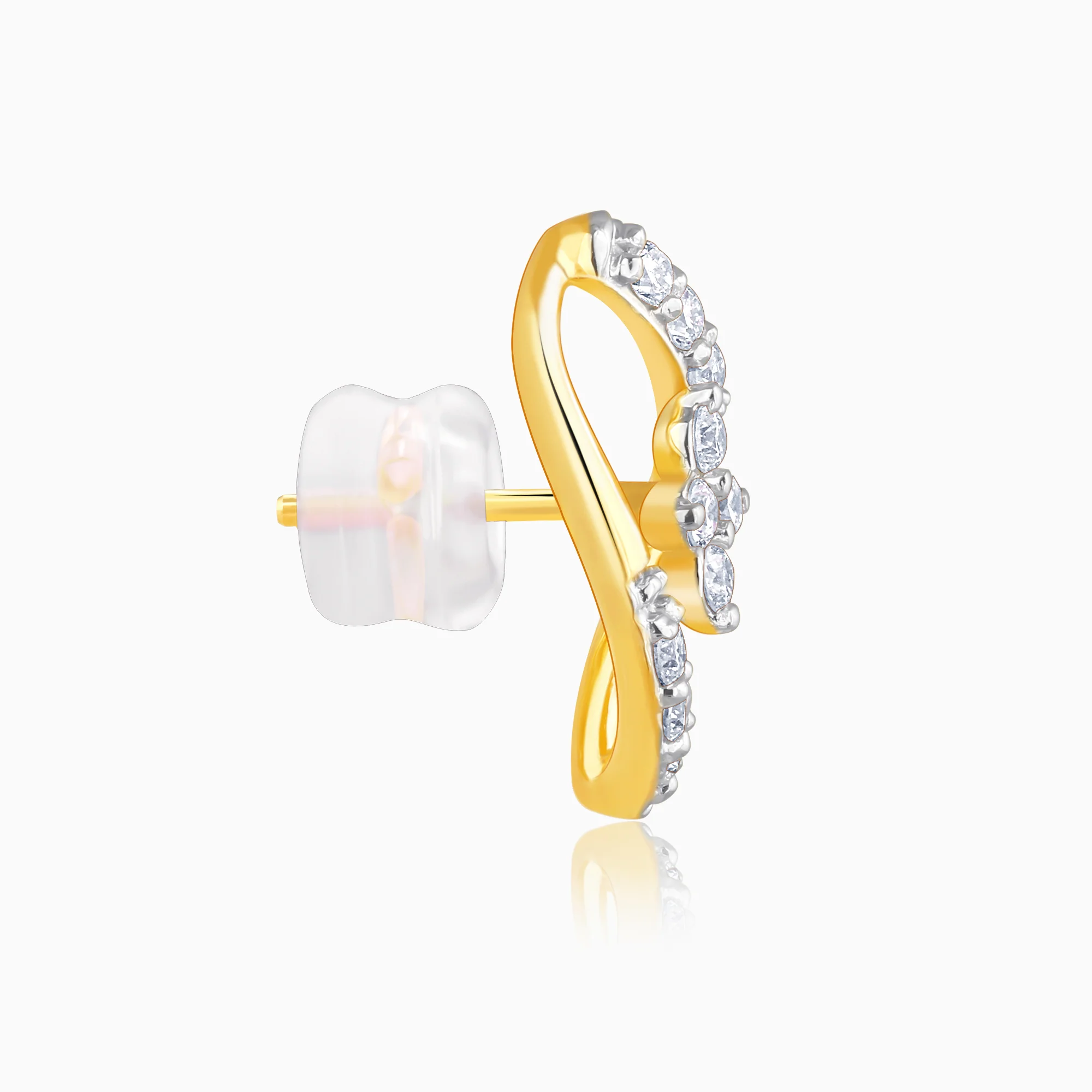 Gold Pear Elegance Diamond Earrings - Image 5