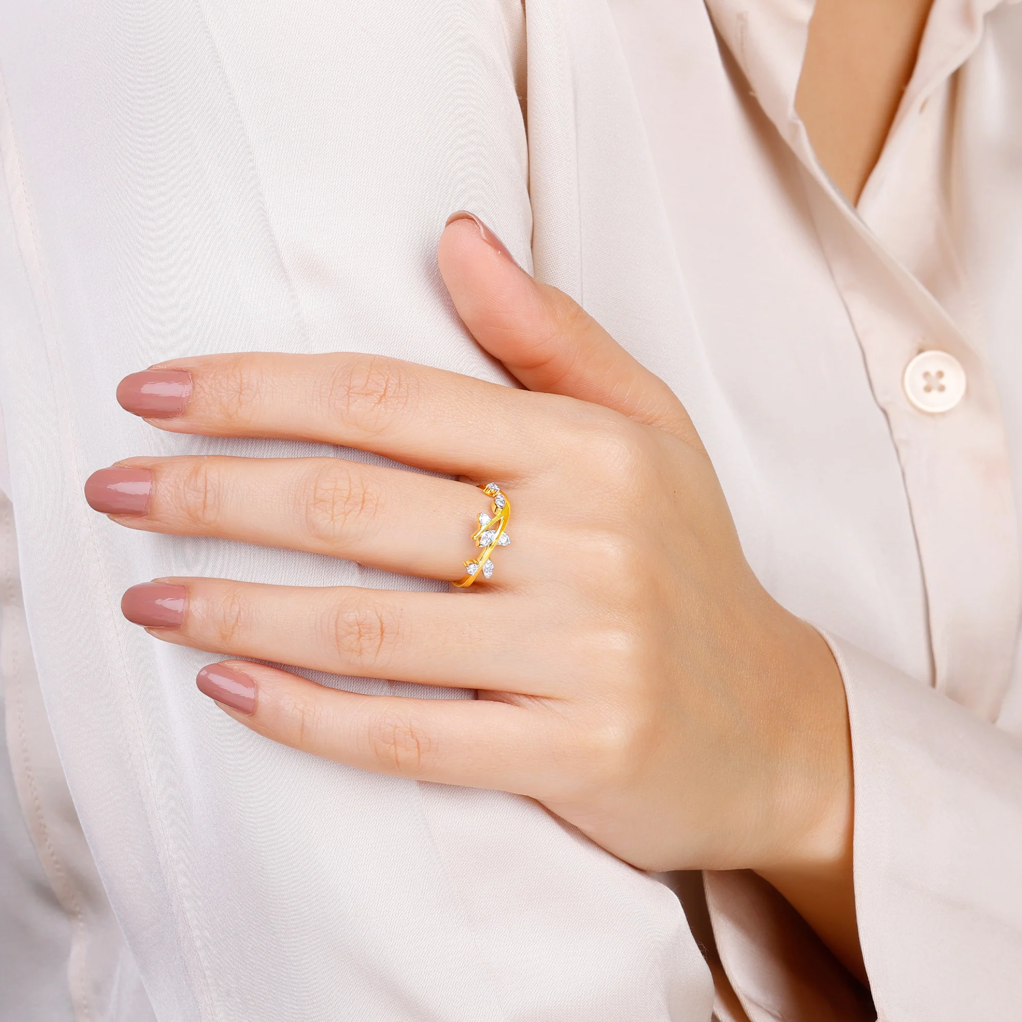 Gold Vibrant Spirit Diamond Ring - Image 3
