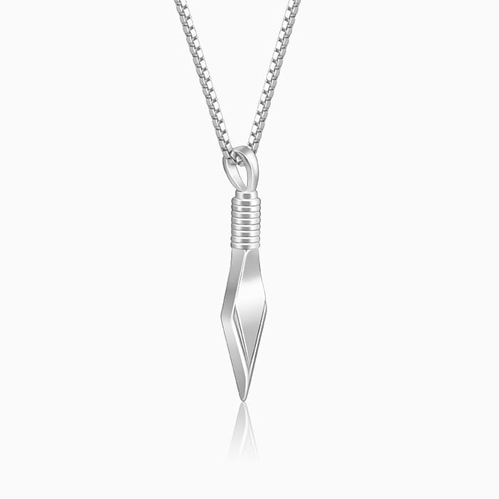 Silver Kite Pendant with Box Chain For Him - Image 4