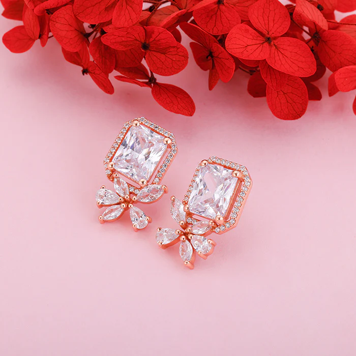 Rose Gold Nature's Artistry Earrings - Image 2