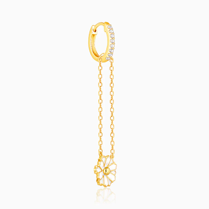 Golden Brahma Kamal Convertible Hoop Earrings - Image 10
