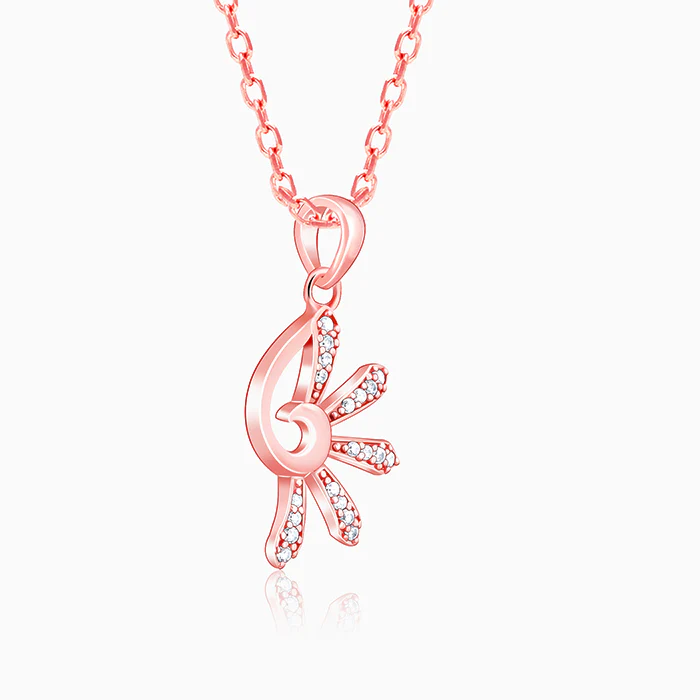 Rose Gold Elegant Musli Pendant With Link Chain - Image 6