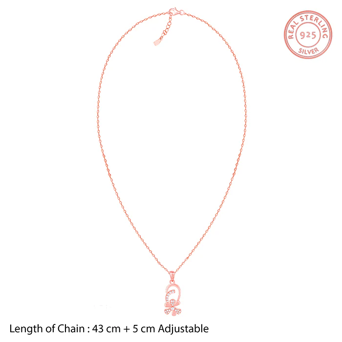 Rose Gold Mindful Musli Spin Pendant With Link Chain - Image 4