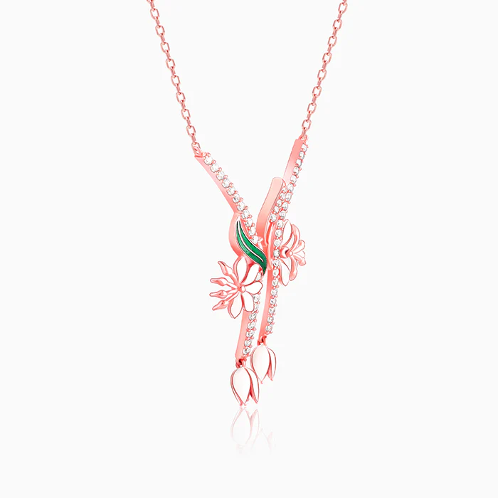 Rose Gold Snowy Safed Musli Necklace - Image 6