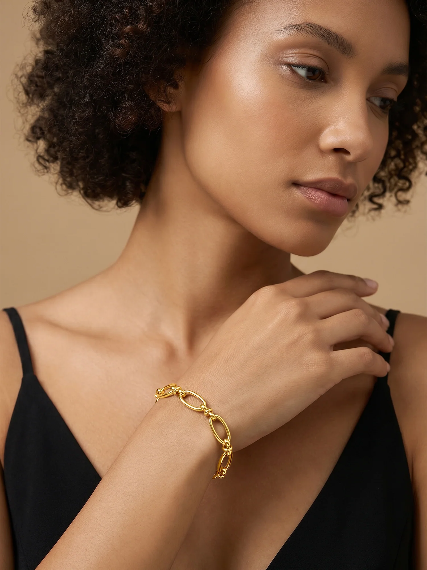 Big Loop Gold Plated Bracelet - Image 3