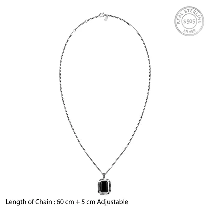 Black Rhodium Dark Phoenix Pendant With Box Chain For Him - Image 6