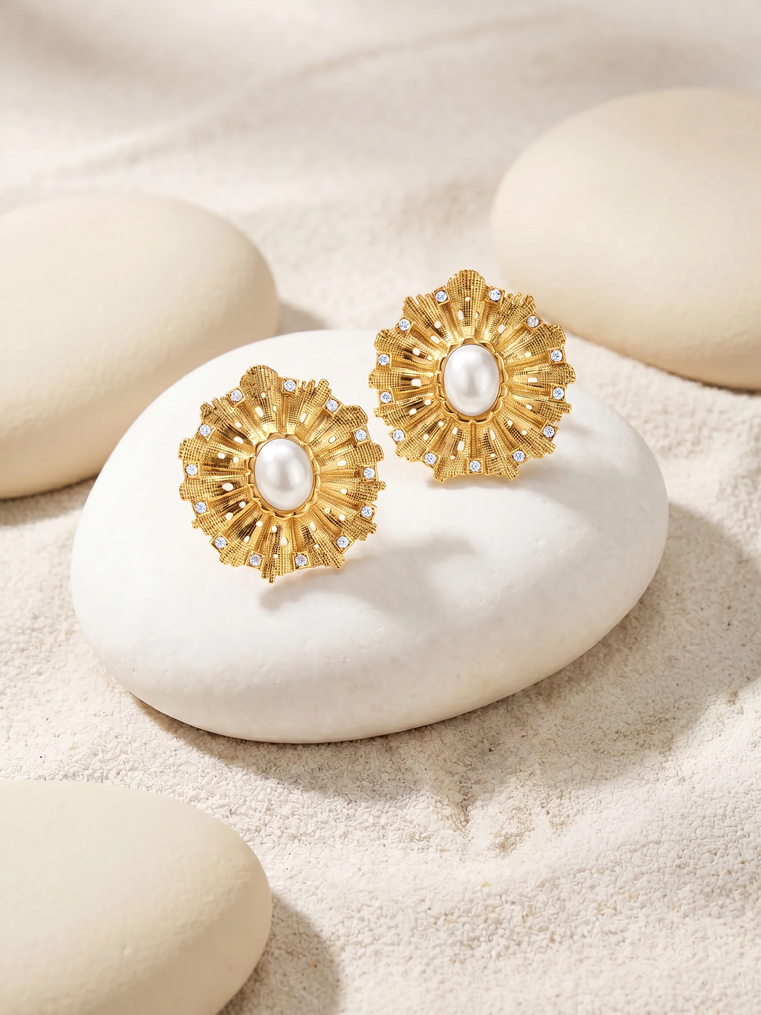 Bloom Baby Gold Plated Earrings - Image 2