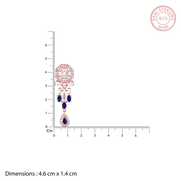 Rose Gold Bluestone Alley Earrings - Image 4