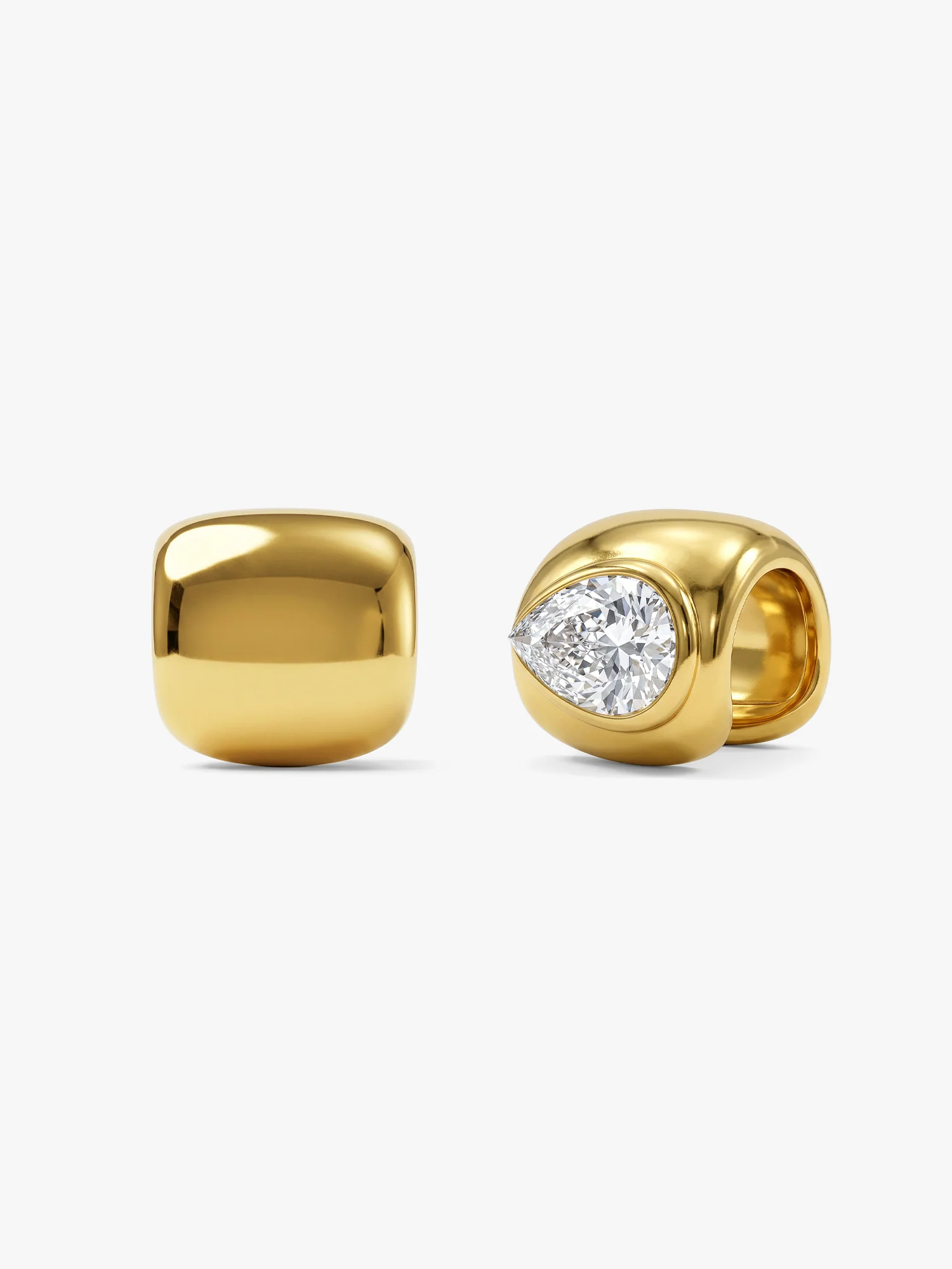 Bold Dome Gold Plated Ear Cuffs - Image 5