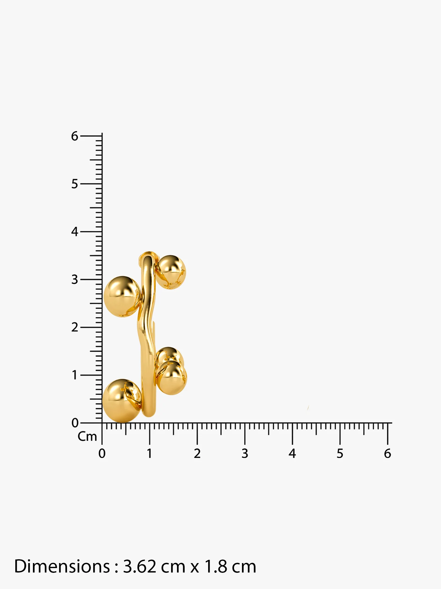 Bubble Loop Rise Gold Plated Earrings - Image 6