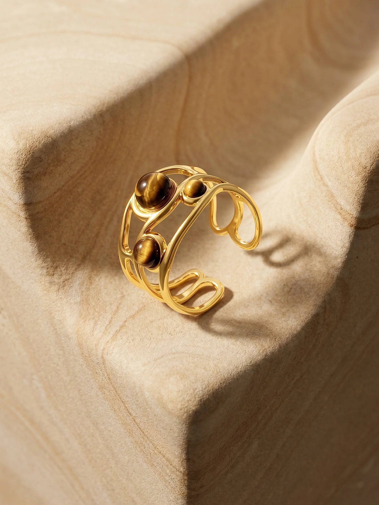 Cage It Gold Plated Ring (Size 18) - Image 2