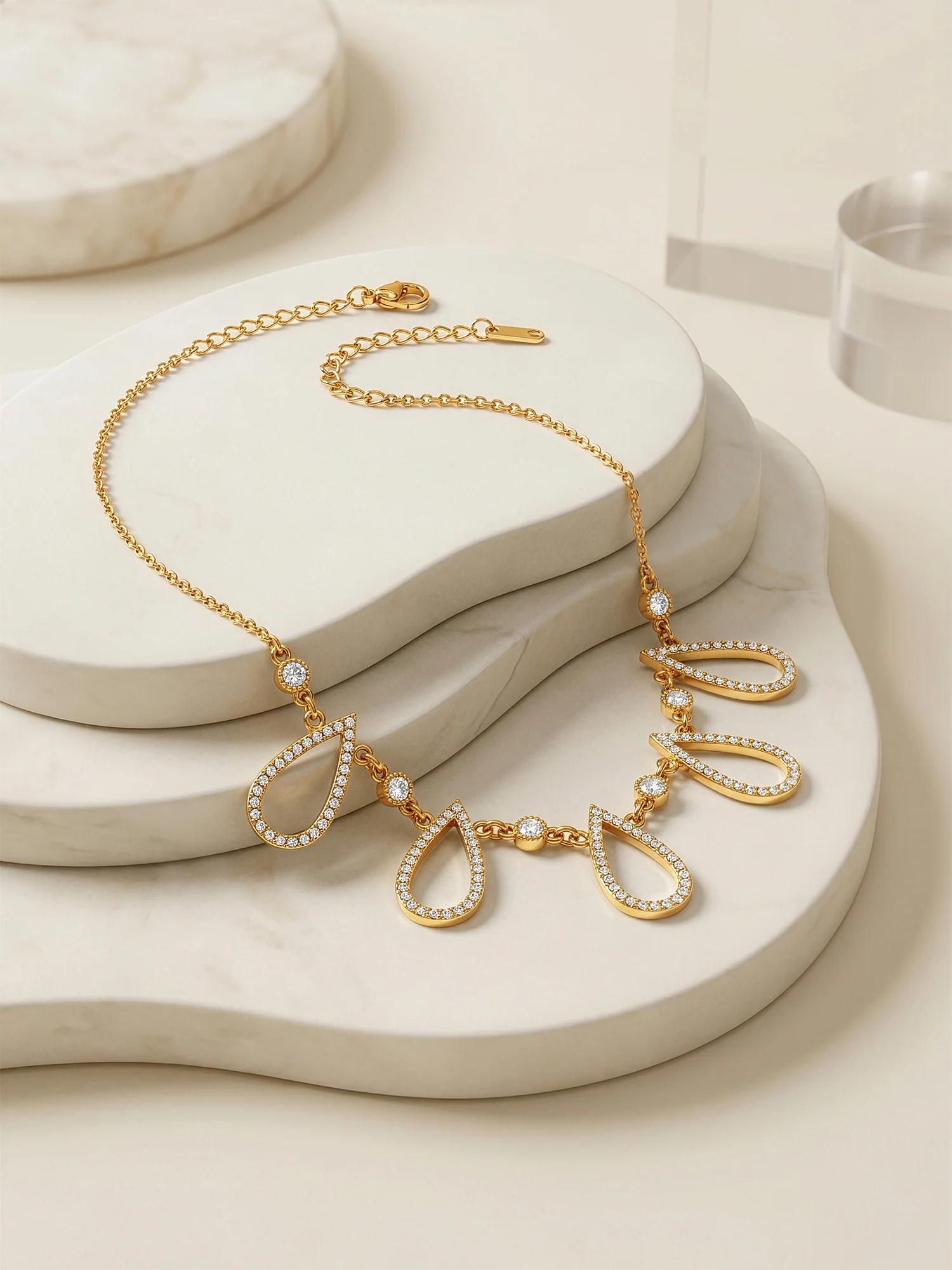 Chain Spill Gold Plated Necklace - Image 2