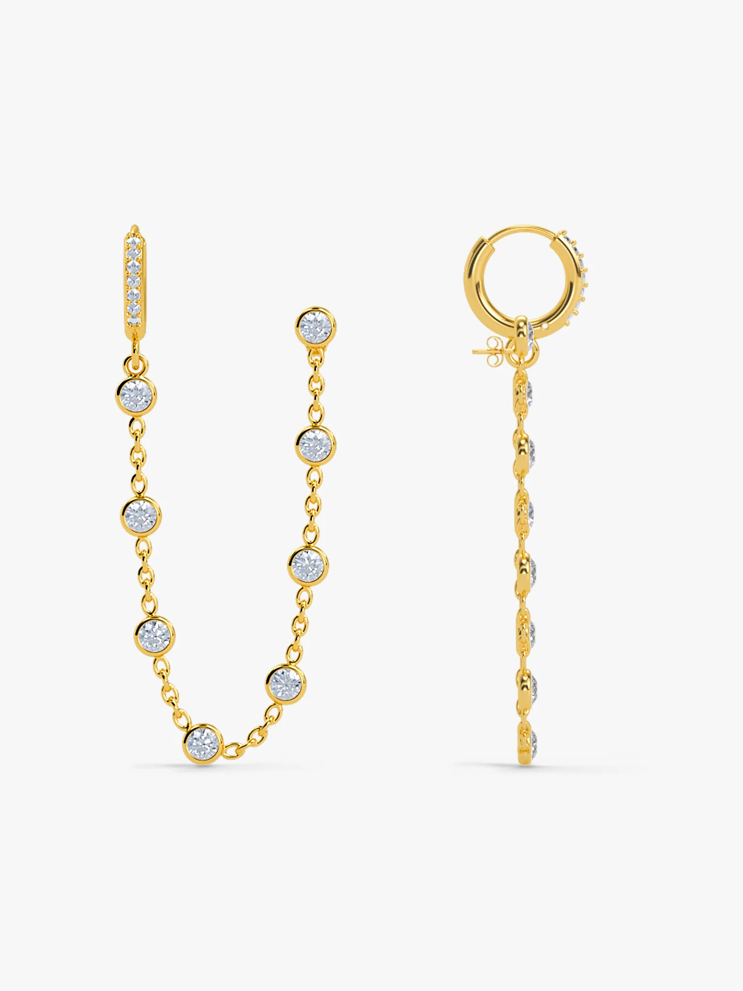 Chain Sway Gold Plated Earrings - Image 5