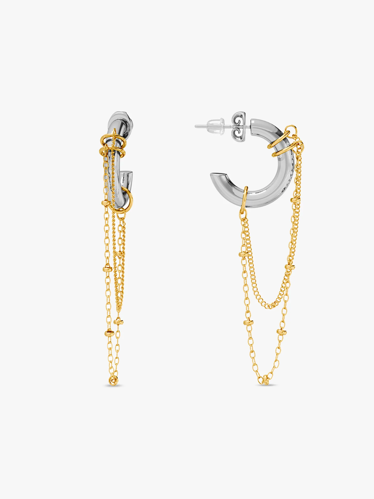 Chain Swing Dual Tone Danglers - Image 5