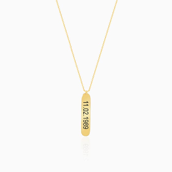 Golden Charming Double Sided Personalised Necklace - Image 2