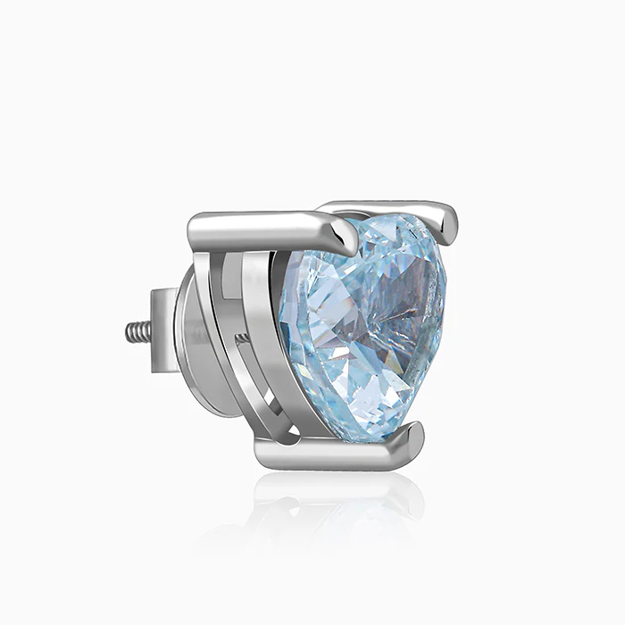 Silver Kiss Me Studs - Image 4