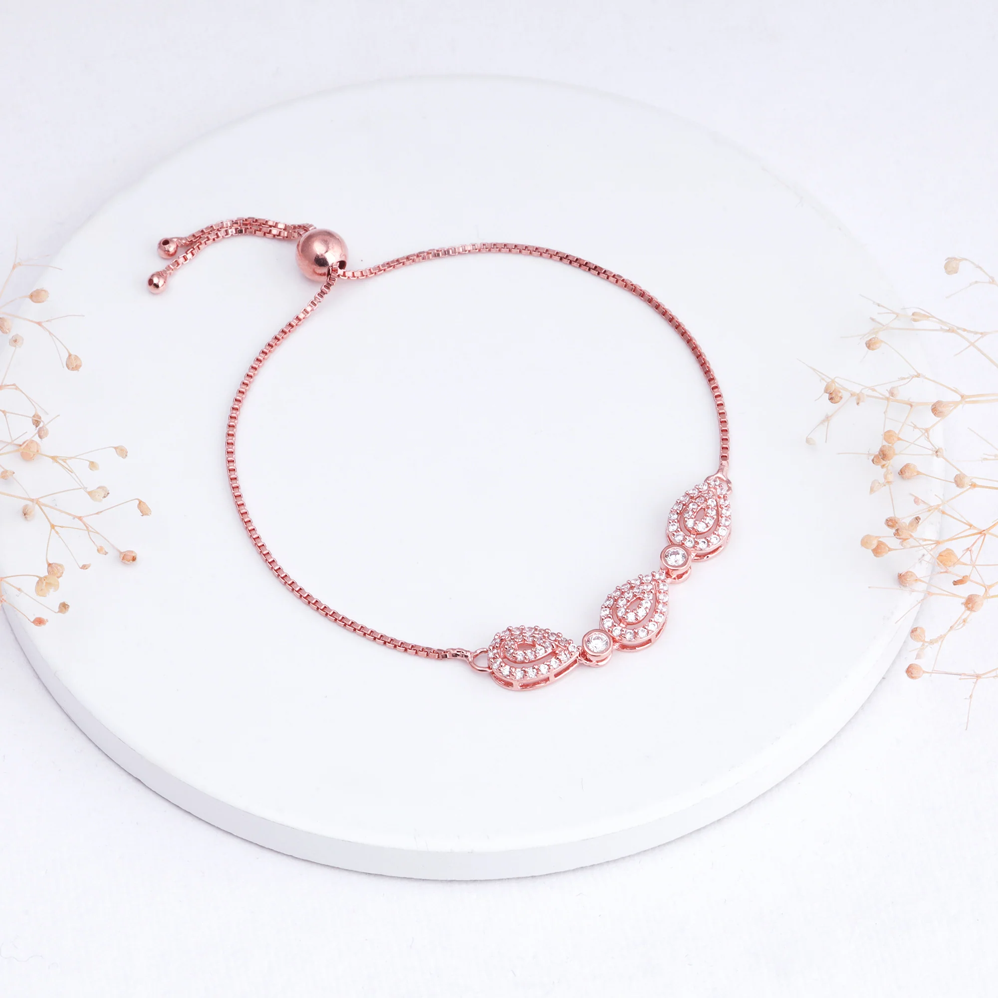 Rose Gold Love of Pears Bracelet - Image 2