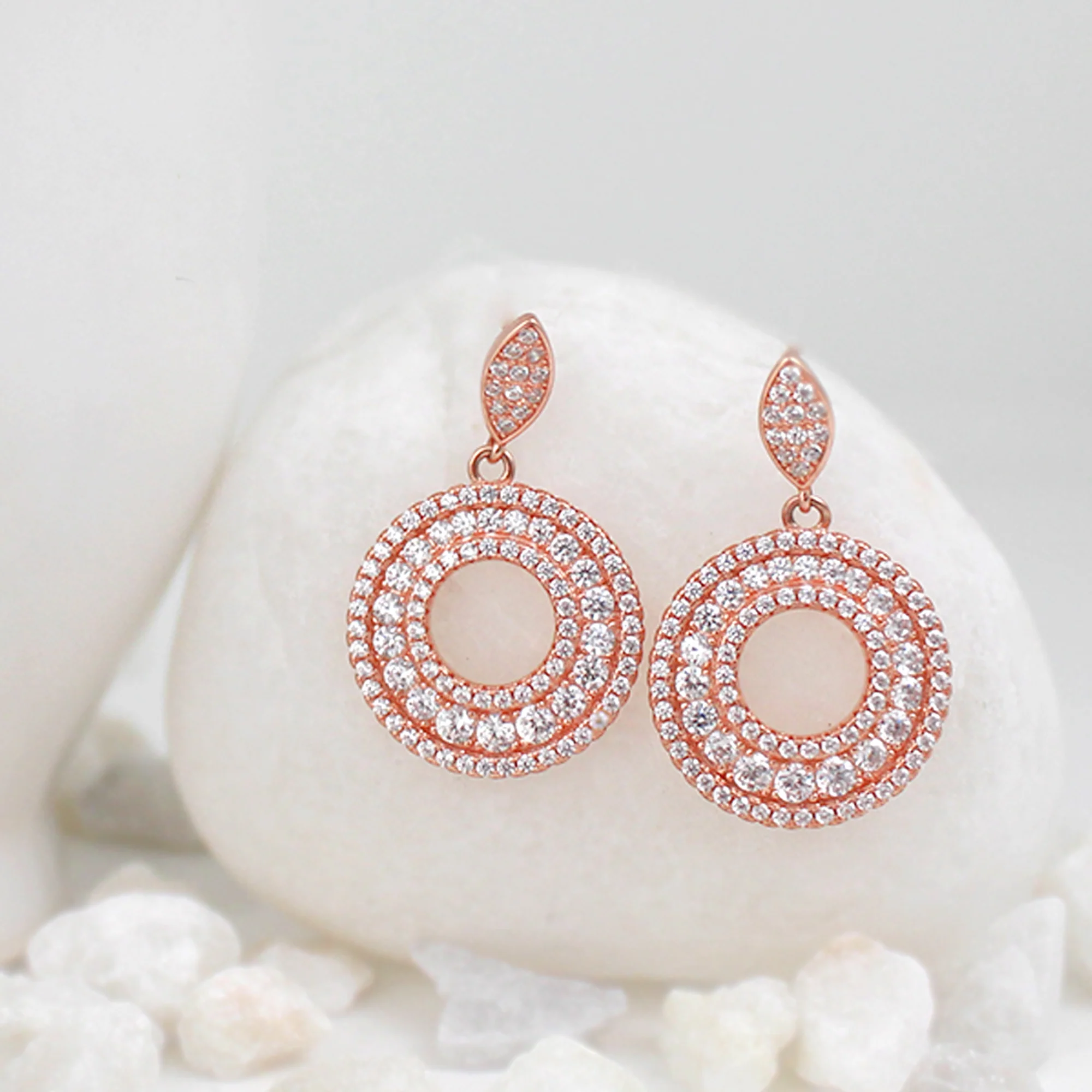 Anushka Sharma Rose Gold Classic Earrings - Image 2