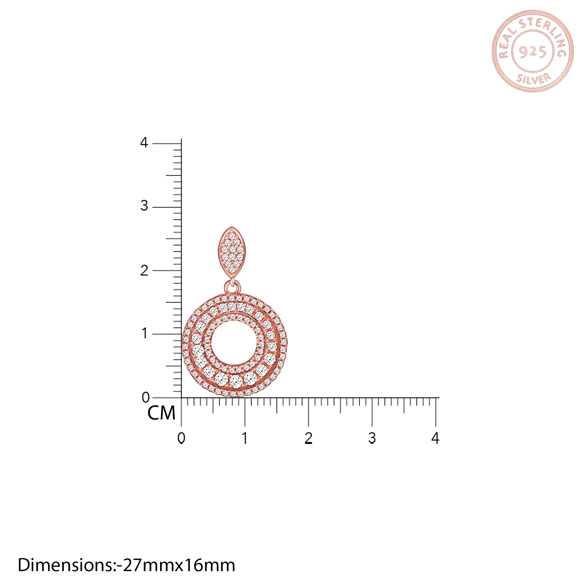 Anushka Sharma Rose Gold Classic Earrings - Image 4