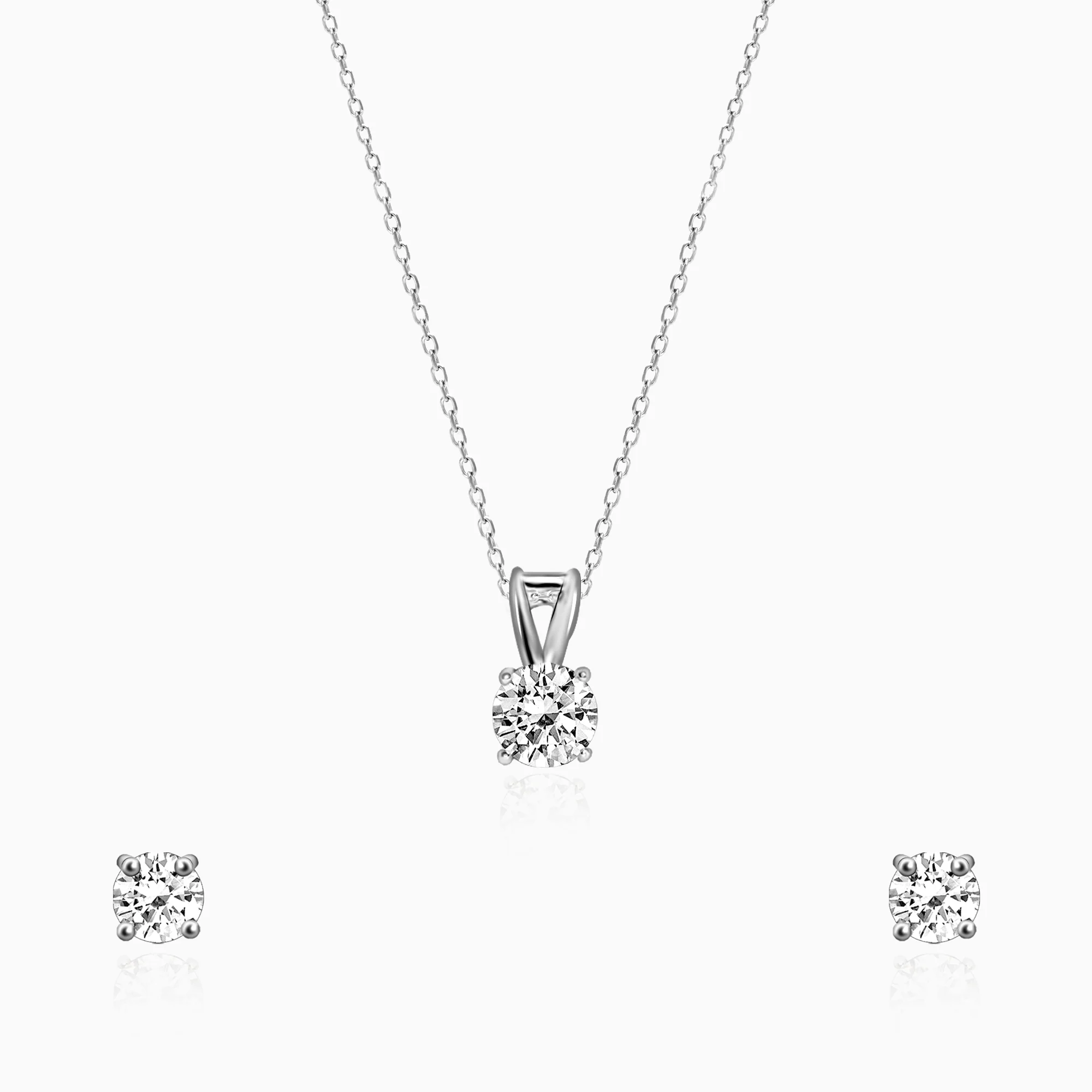 Anushka Sharma Classic Silver Zircon Set - Image 7
