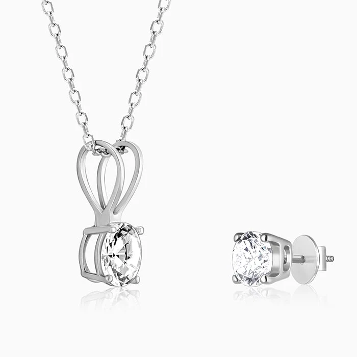 Anushka Sharma Classic Silver Zircon Set - Image 8
