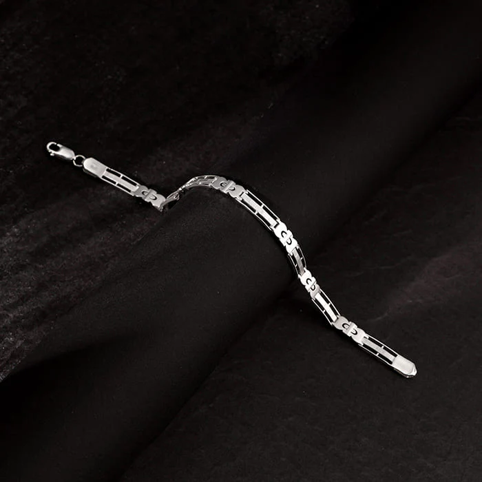 Silver Swagger Bracelet For Him - Image 2