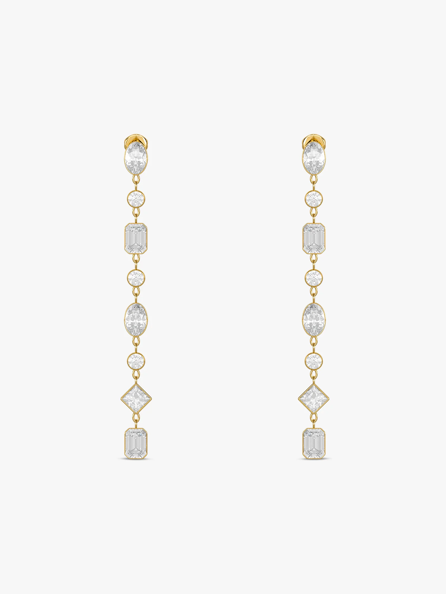 Crystal Link Drop Gold Plated Danglers - Image 4