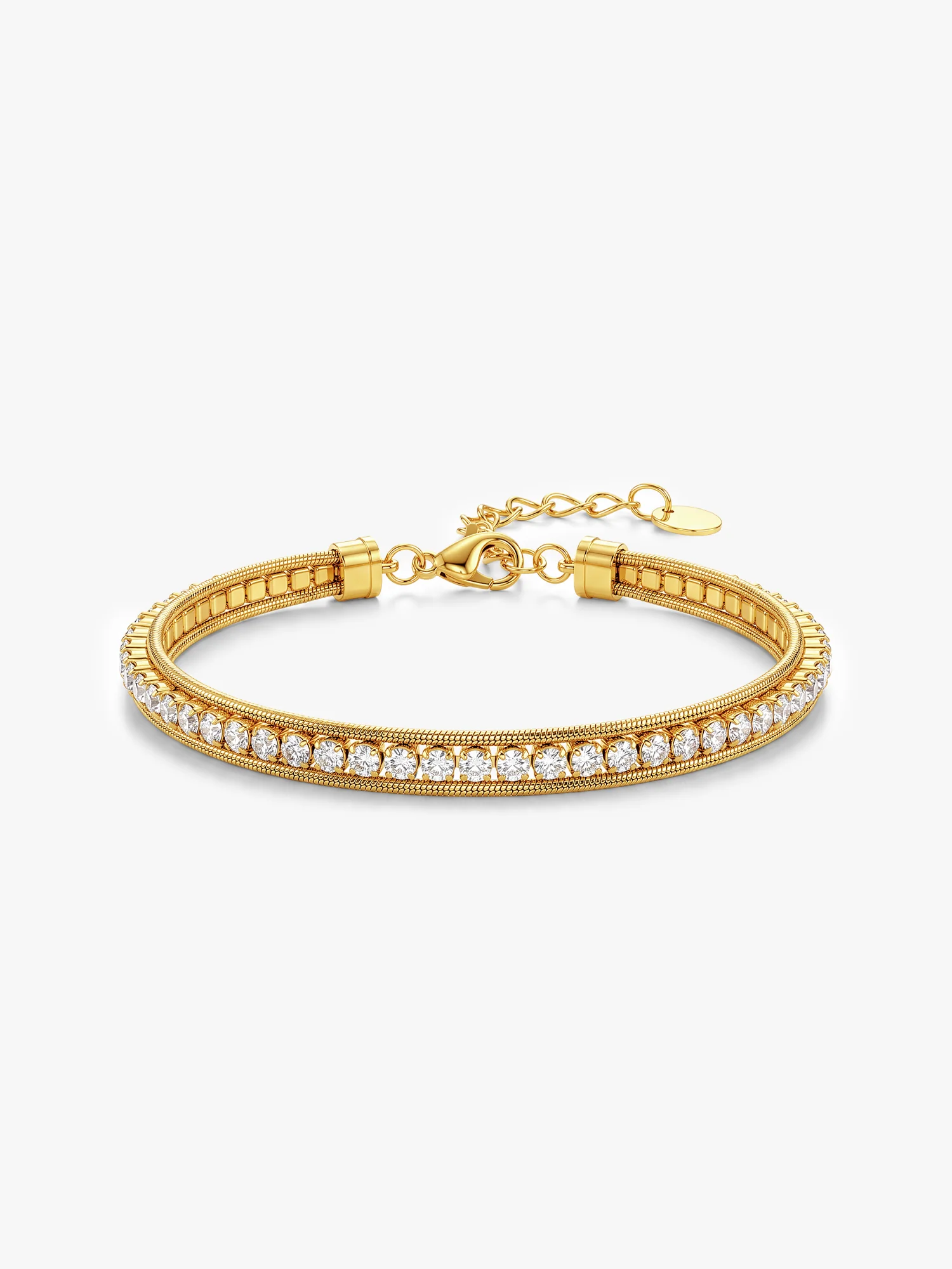 Crystal Stack Gold Plated Bracelet - Image 4