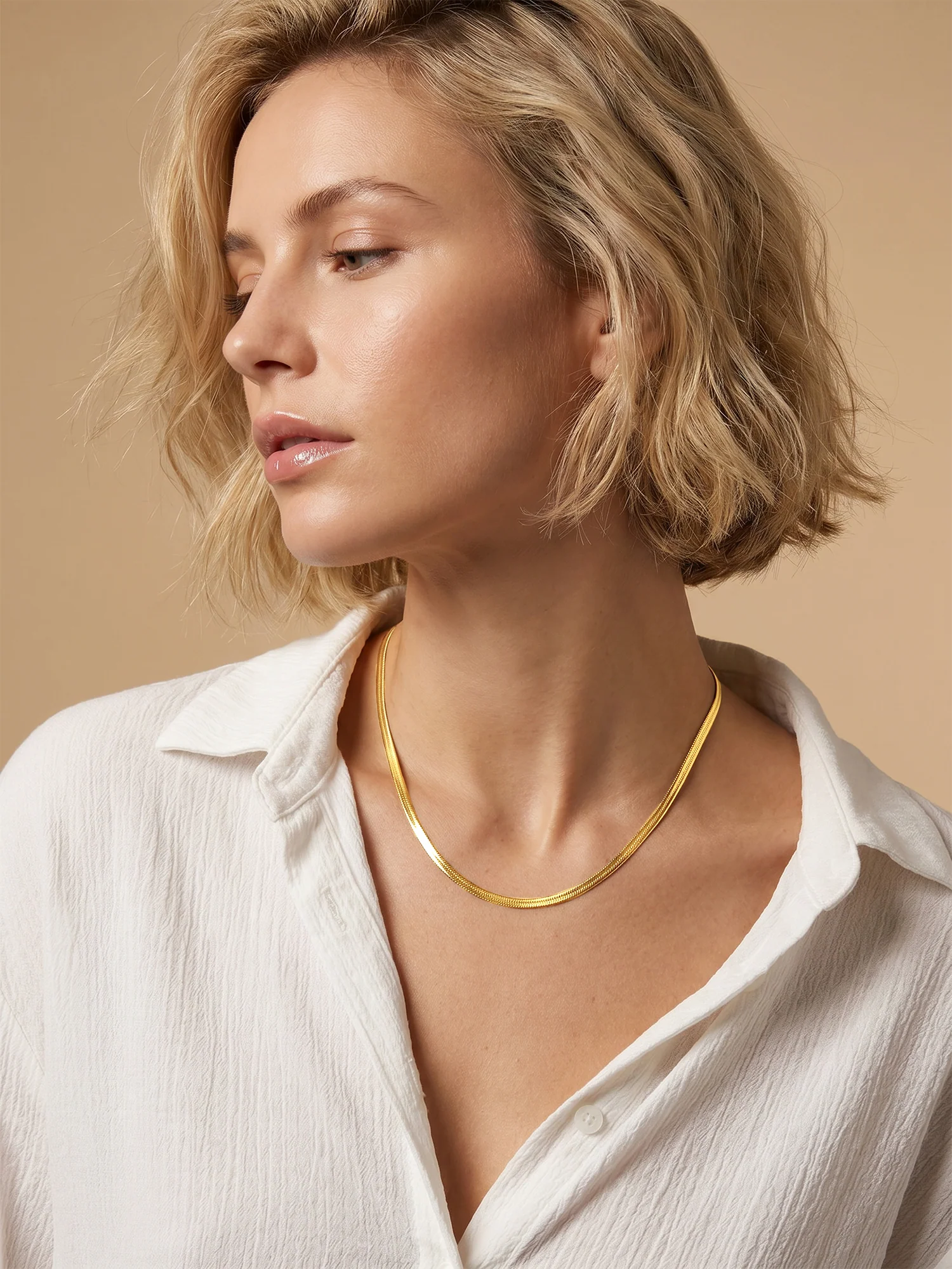 Curve Control Gold Plated Necklace - Image 3