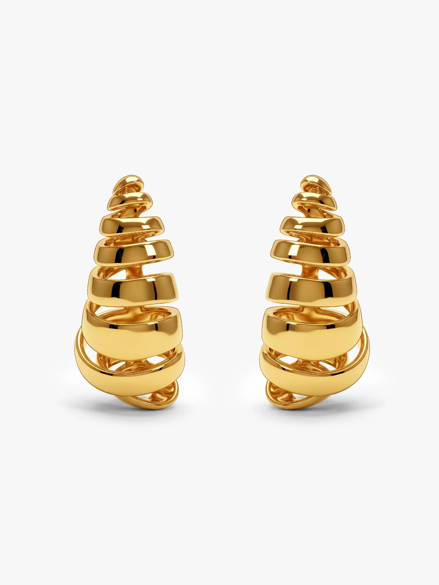 Dome Drama Gold Plated Earrings - Image 4