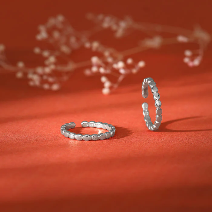 Silver Beauty of Elegance Toe Rings - Image 2