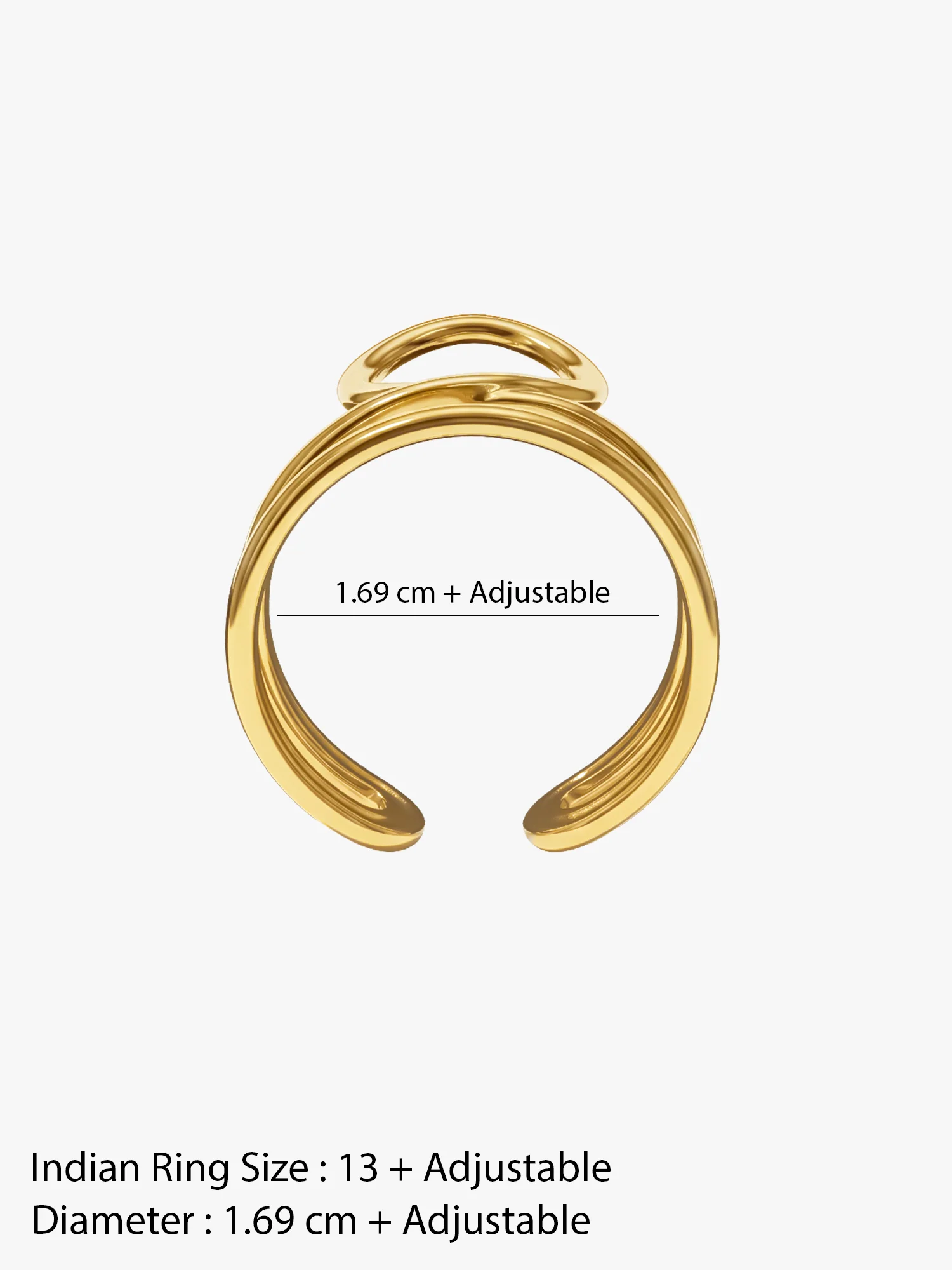 Double Trouble Gold Plated Ring (Size 13) - Image 6