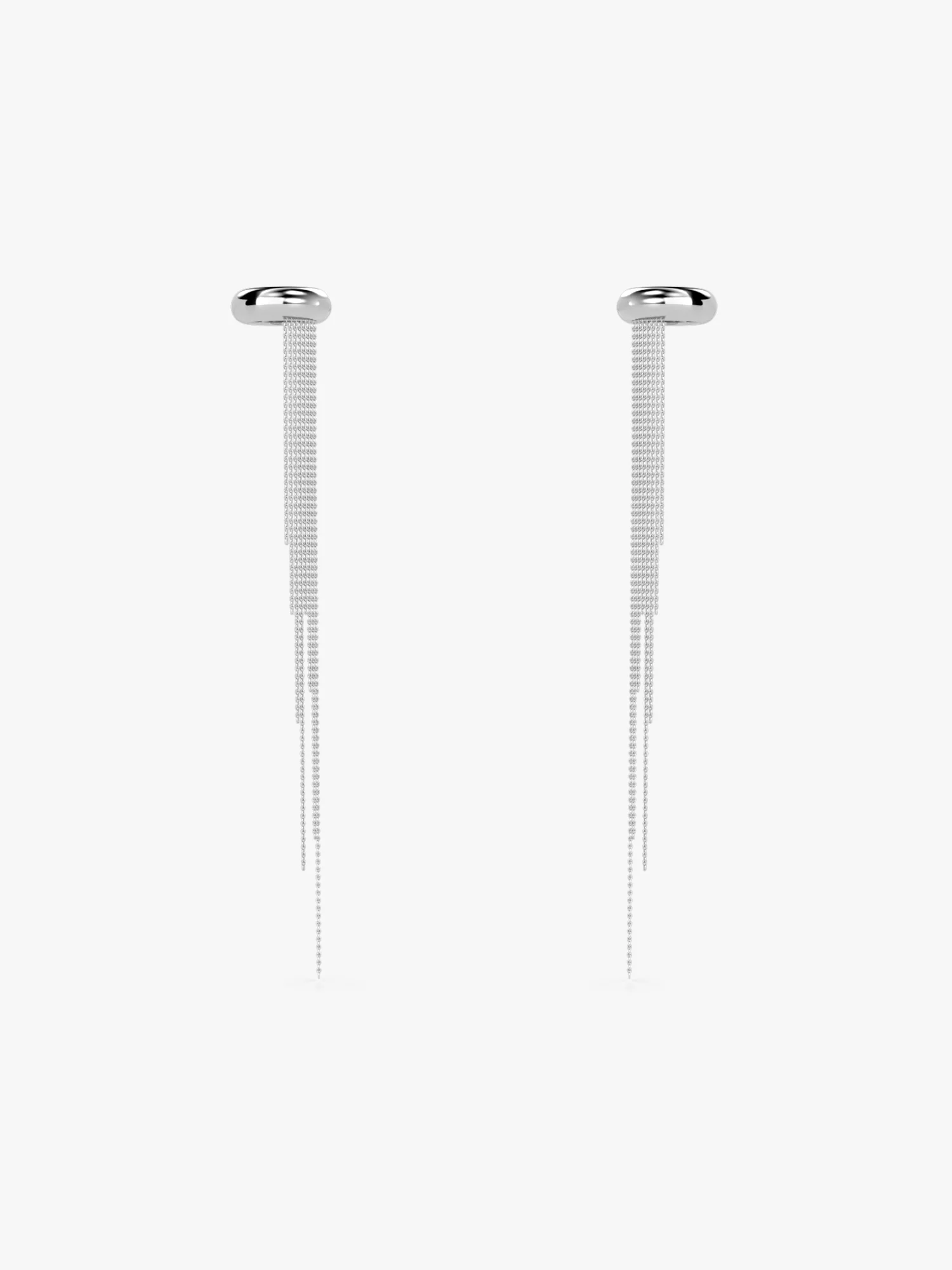 Drip Hook Rhodium Plated Ear Cuff - Image 2