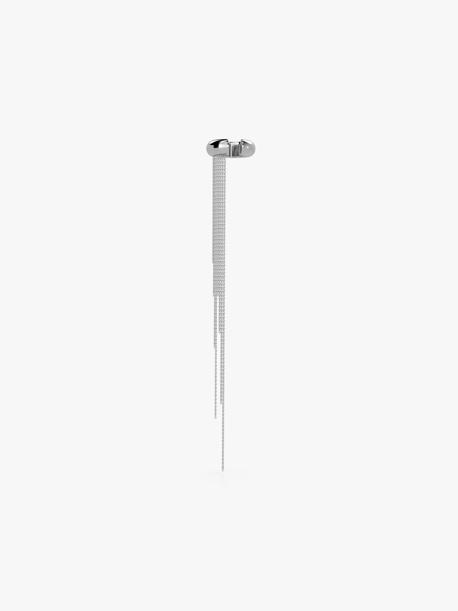 Drip Hook Rhodium Plated Ear Cuff - Image 7