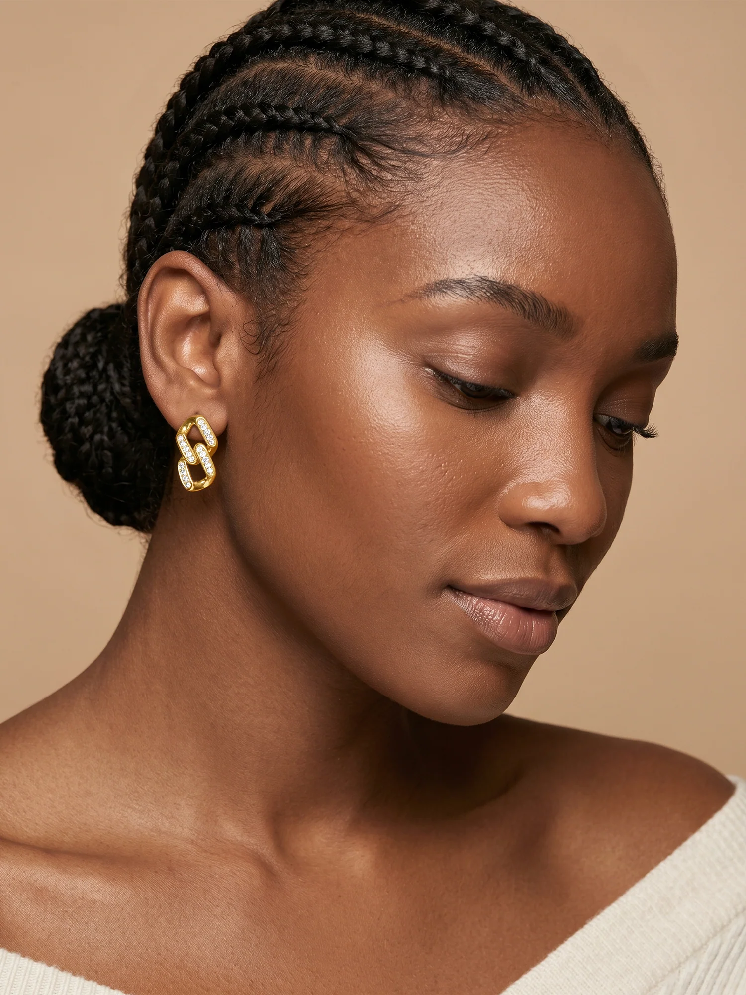 Drip Links Gold Plated Earrings - Image 3