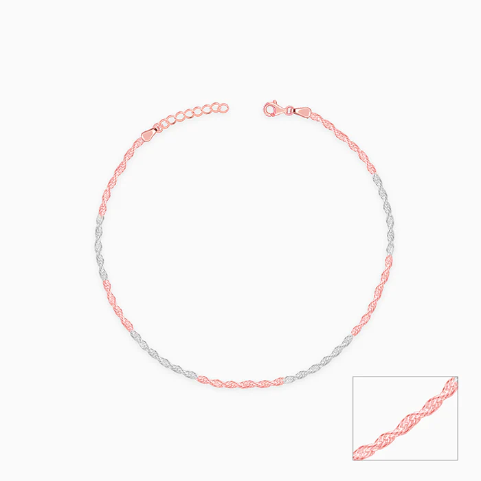Dual Tone Chromatic Rope Anklet - Image 3