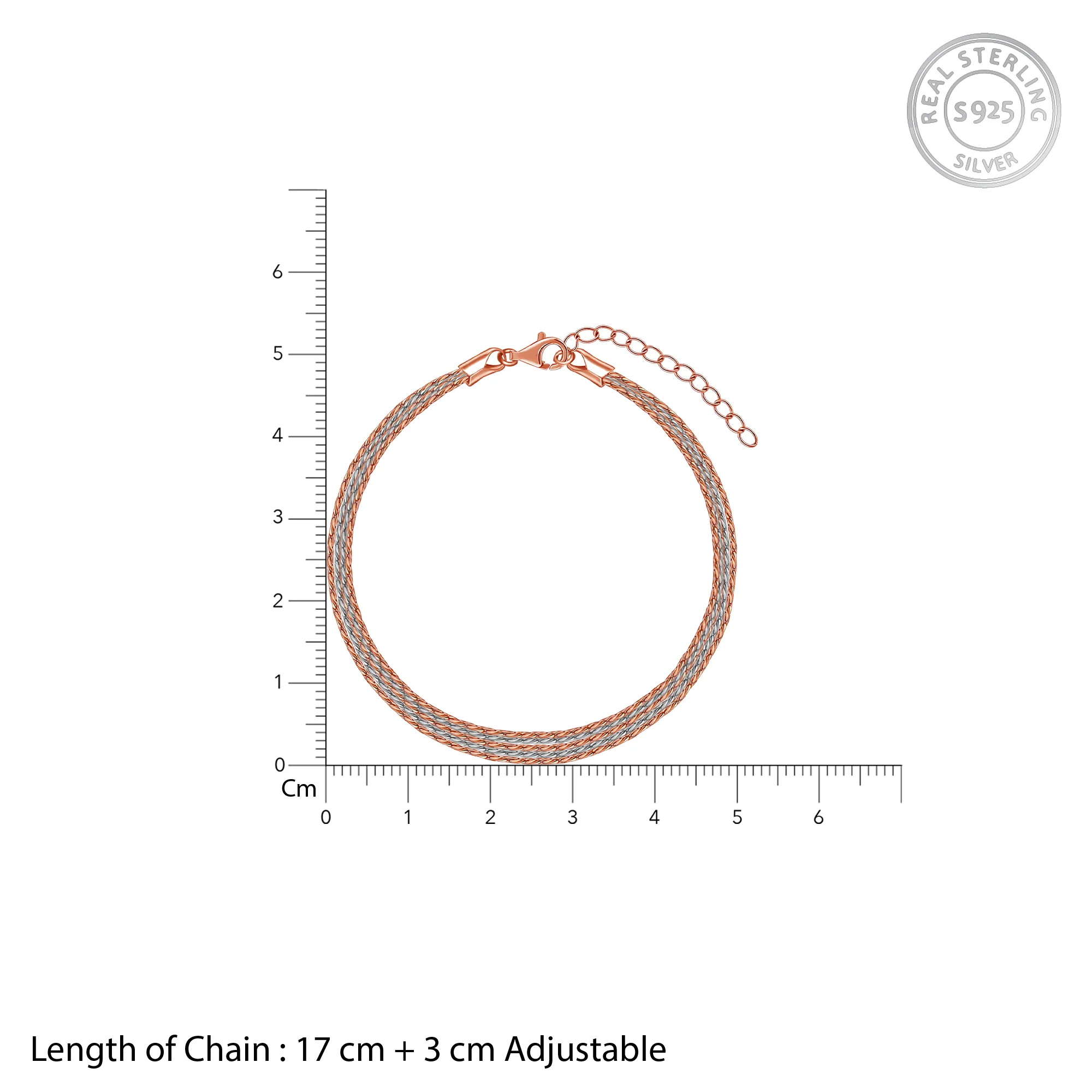 Dual Tone Silver Bracelet - Image 4
