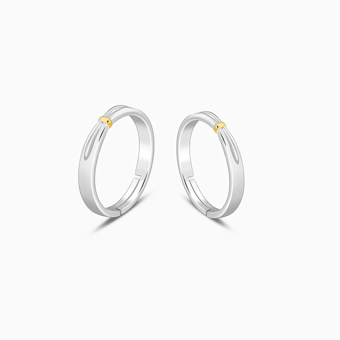 Dual Tone Twin Flame Couple Bands - Image 4