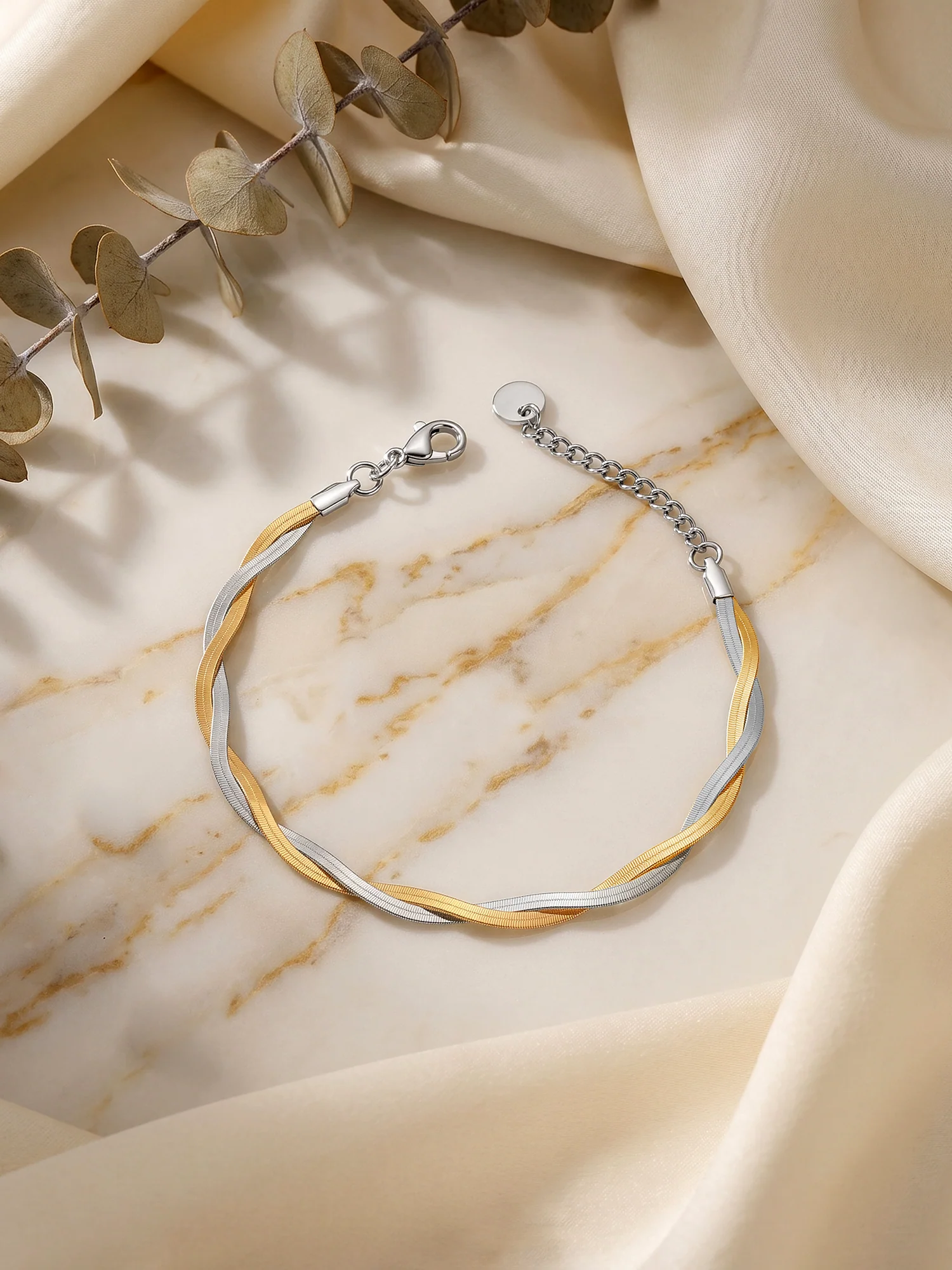 Duo Twist Dual Tone Bracelet - Image 2
