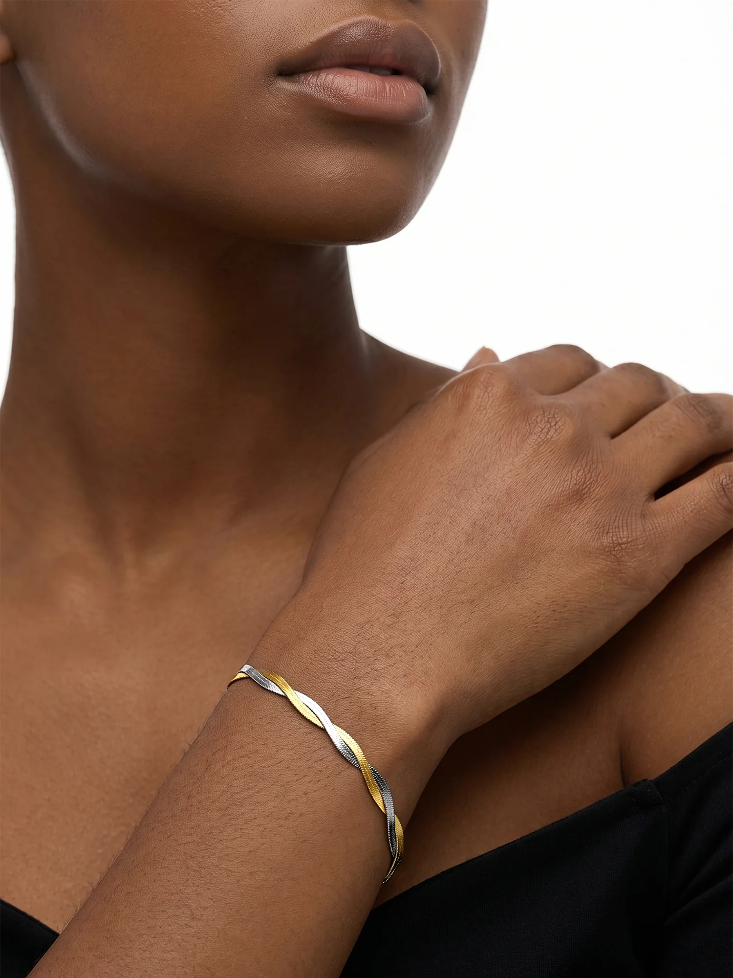 Duo Twist Dual Tone Bracelet - Image 3