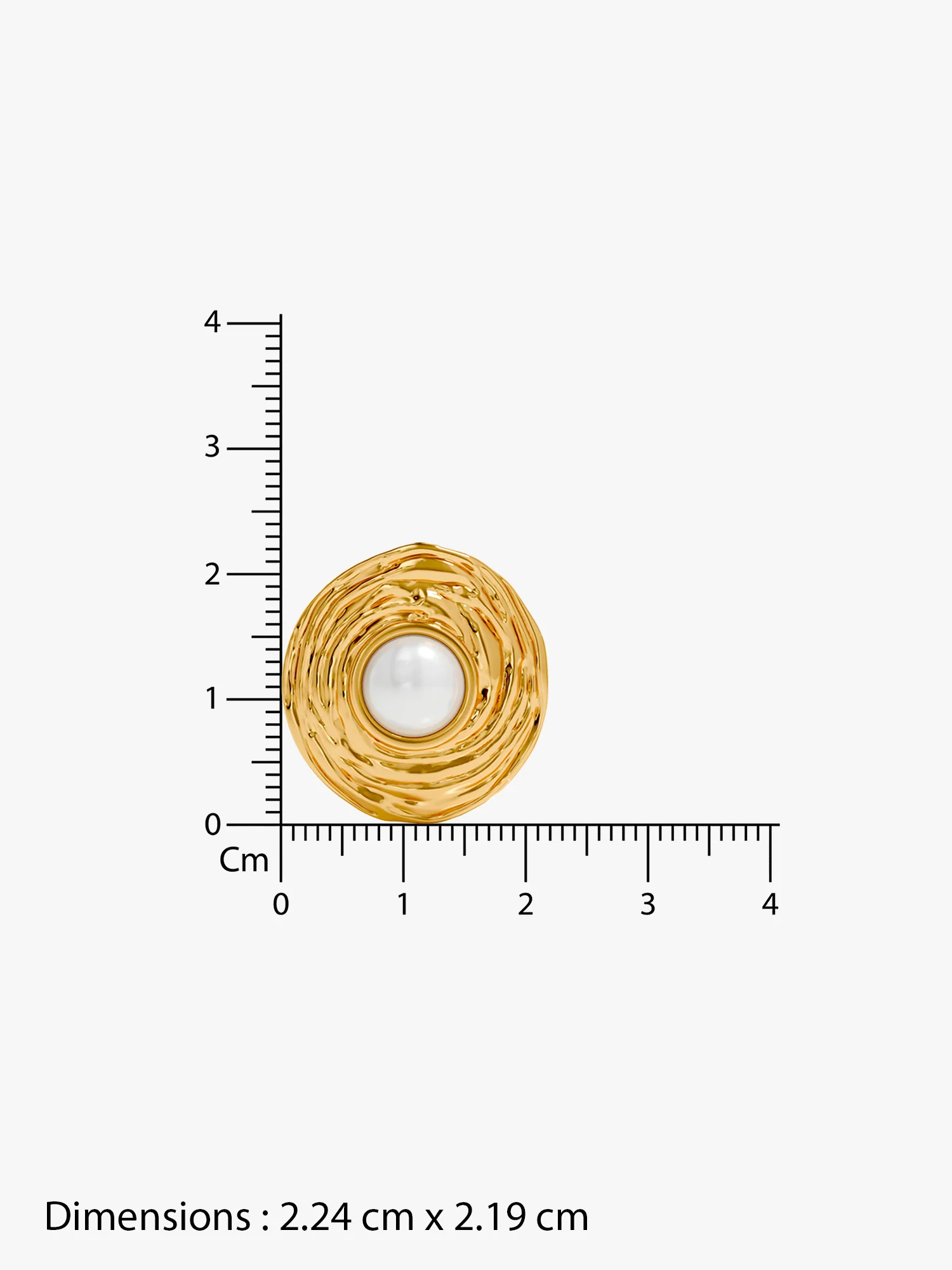 Eggy Pearl Gold Plated  Studs - Image 6