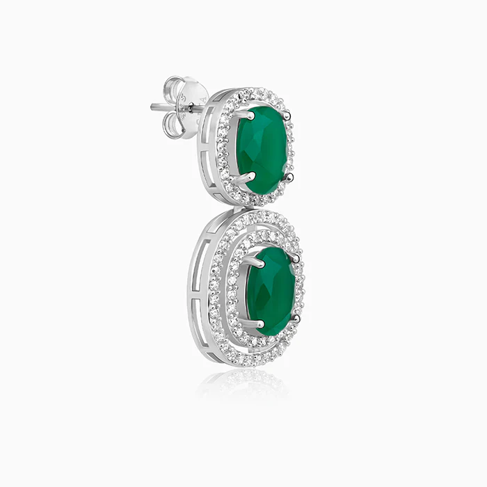 Silver Lovesick Green Earrings - Image 5