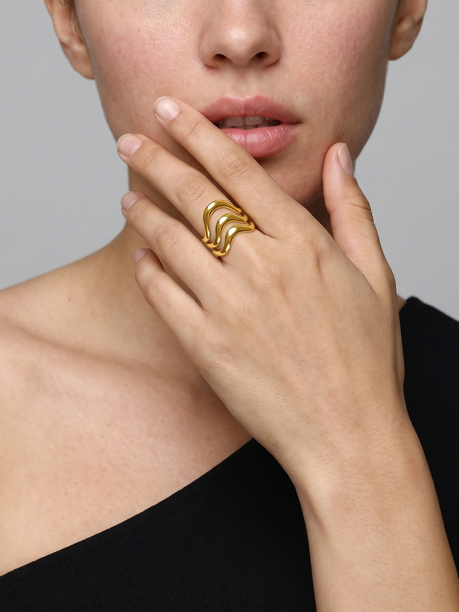 Everyday Mood Gold Plated Ring (Size 14) - Image 3