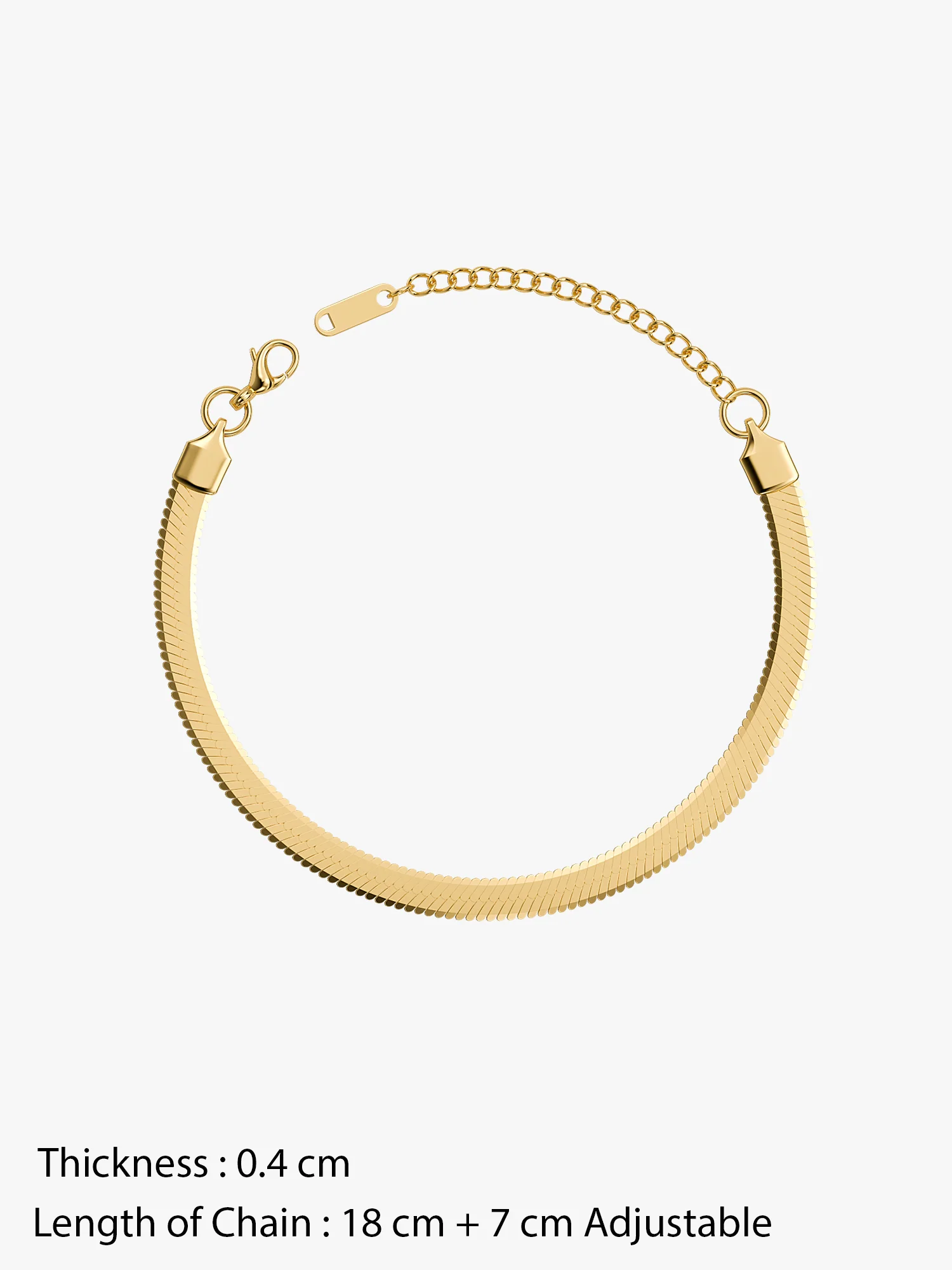 Flat Flex Gold Plated Bracelet - Image 5