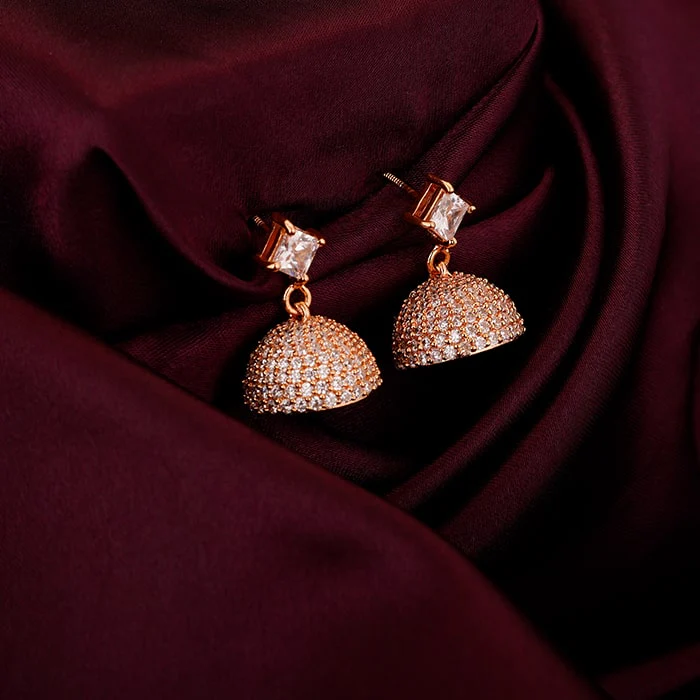 Rose Gold Forever Elegant Jhumki - Image 2