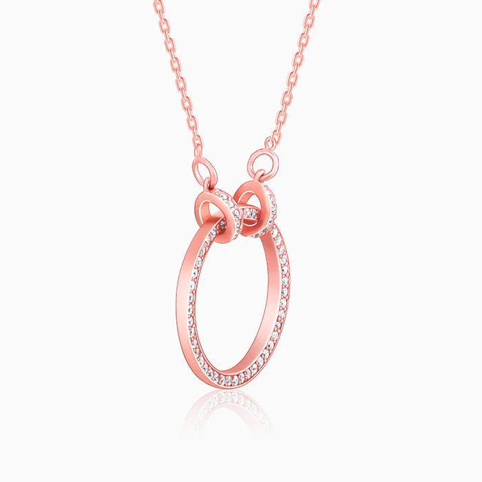 Anushka Sharma Rose Gold Forever Valentine Pendant with Link Chain - Image 4