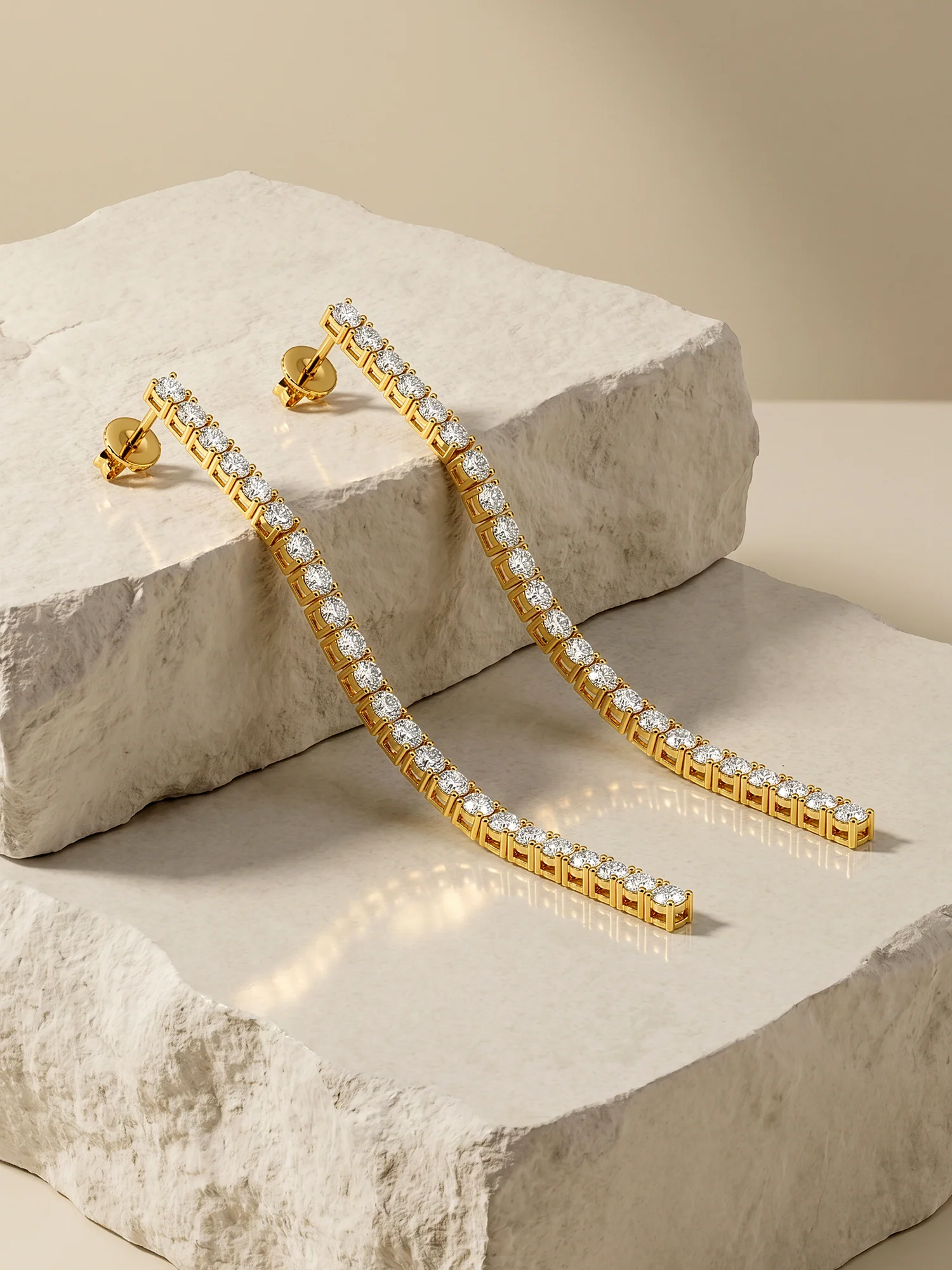 Glow Getter Gold Plated Dangler Earrings - Image 2